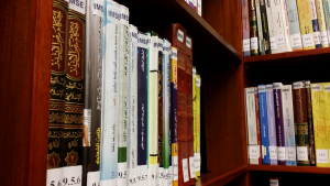 IMSE Arabic collection in the Bioethics Reading Room at Georgetown University Library (Qatar)